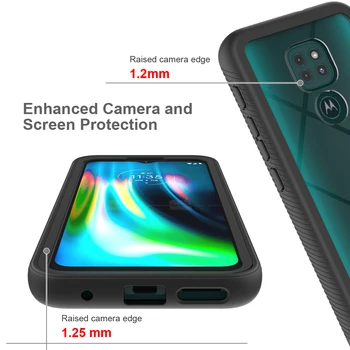 Popolno Zaščito Shockproof Primeru za Motorola Moto G9 Igra G Hitro Pisalo Eno 5G Fusion Rob G8 Moč Lite Plus Pregleden Nazaj