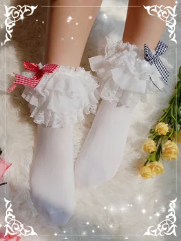 Princesa čajanka lolita mehko dekle šoli slog sladko gothic lolita nogavice, kratke nogavice srčkan JK enotno dekle dnevno nogavice