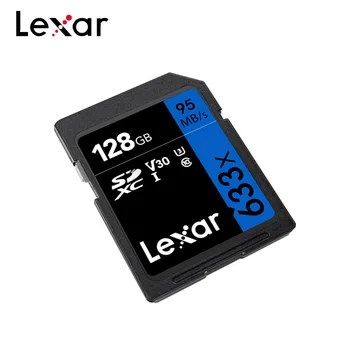 Prvotne Lexar 633x SD Class 10 UHS-I 32GB Visoke Hitrosti, 95M/s V30 64GB 128GB U3 Pomnilniško Kartico Za 1080p HD 4K Fotoaparat