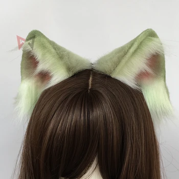 Ročno Izdelani Mačka Gren Ušesa Hairhoop Hairbands Glavo, Pokrivalo za Lep KC Lolita Cosplay Kopalke Dodatki
