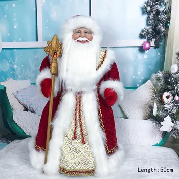 Santa Claus Električni Lutke Plišastih Igrač Sladkarije Vedro z Glasbo, Božični Okraski, Darilo za Rojstni dan za Otroke Navidad Doma Okraski
