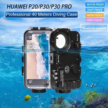 Seafrogs Za HUAWEI P20 / P30 / P30 Pro Bluetooth Podvodno Ohišje Vodotesno Ohišje Potapljanje Primeru Telefon Primeru Zajema 40m/130FT Potapljanje