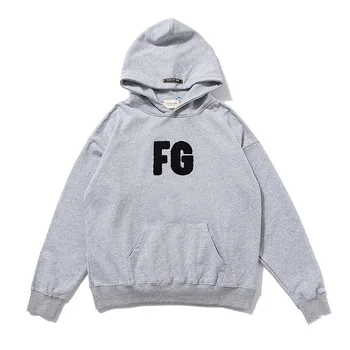 Semhoo high street bombažne Trenirke FG vezenje svoboden različica stojalo ovratnik vrvico hoodie moški/ženske hoodie