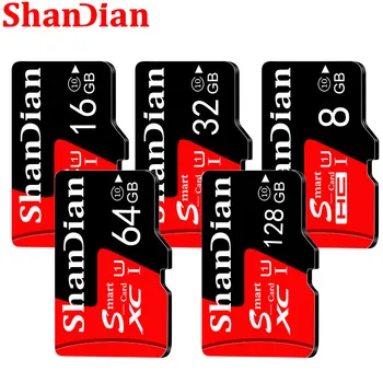 SHANDIAN Rdeče TF/Micro SD Avtomobilski Predvajalnik CD-jev Pomnilnika Širitev 8GB 16GB 32GB 64GB 128GB Brezplačno Darilo Prihaja z SD Adapterjem
