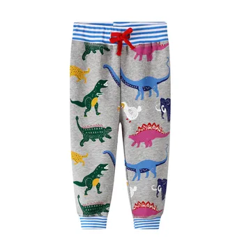 Skoki metrov, otroci hlače, hlače z dinozavri fantje sweatpants celotno dolžino jesen pomlad otroci sweatpants 2-7T hlače za dečke