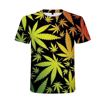 Smešno Naravnih Plevel 3D Printe Moški tshirt Unisex T-shirt Homme Moda Kratek Rokav Hip Hop T-shirt Nekaj Hipster Tee Shirt vrh