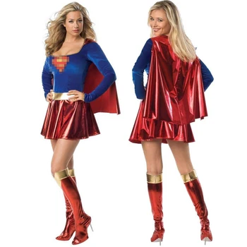 Superwomen Obleko Cosplay Super Dekleta Kostume Sprašujem Odraslih Noč Čarovnic Super Dekle Obleko Obleko Superheroj Super Junak Obleko