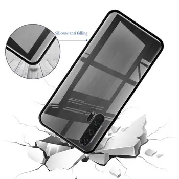 Tekstura Lesa, Kaljeno Steklo Primeru Telefon za Samsung Galaxy S20 FE S10 Plus S10e S8 S9 Telefon Lupini Opomba 10+ 10 Lite Capa Funfas