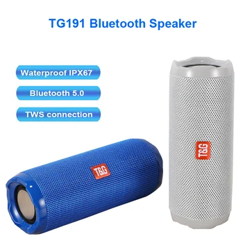 TG191 Bluetooth Zvočnik Nepremočljiva IPX5 Brezžični Zvočnik za Telefon Računalniške Prostem Stolpec Bluetooth 5.0 TWS Glasbeni Center