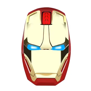 Trgovina na Polje Nove Ustvarjalne Iron Man blagovne Znamke Gaming Miška Modra LED Optična USB Miška Miši Za Računalnik Gamer Prenosnik, PC Darilo