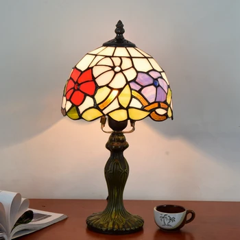 Trukish Dekor mozaik svetilko Z Lampshade tiffany lučka Za Spalnico, dnevno sobo Sredozemlju Dekor BesidesLamp namizne svetilke Stalnica