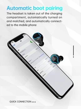 TSM Bluetooth 5.1 Slušalke 2200mAh Polnjenje Box Brezžične Slušalke 9D Stereo Šport Nepremočljiva Čepkov Slušalke Z Mikrofonom