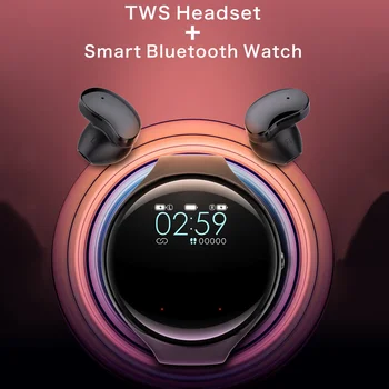 TWS W01 2 v 1, Nastavljiv Bluetooth Slušalke Zapestnica Šport-Watch Slušalke Smart-Manšeta Slušalka Srce-Stopnja z Monitorjem