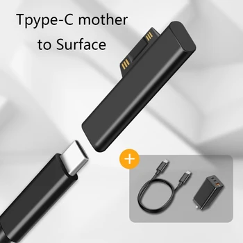USB Tip C PD Pretvornik 3A Hitro Polnjenje Tip-C Adapter Za Microsoft Surface Pro 3 4 5 6 Gredo Knjiga 1 2 Prenosni Polnilnik Pretvornik