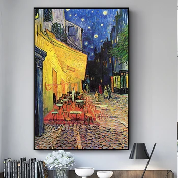 Van Gogh Kavarna Terasa Na Noč Platna Slike Na Steni Umetnosti Plakatov In Fotografij Znanih Impresionizem Umetniške Slike Cuadros