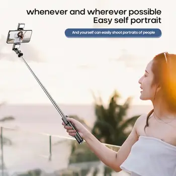 Večnamenska Prenosna Bluetooth Selfie Palico Fill Light Obroč Zložljivo Stojalo Za Iphone Xiaomi Samsung Foto Video V Živo