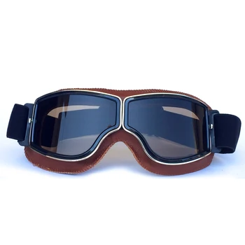 Vintage Motoristična Očala Očala Letnik Moto Classic Očala za Čelado, Očala Anti-UV odporen na Veter Prah ATV Kolo Baker Čelada