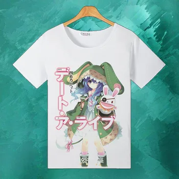 Visoko-Q Unisex Anime Cos DATUM ŽIVO Yatogami Tohka Yoshino Tokisaki Kurumi Bombaž Priložnostne T-Shirt Tee T Majica