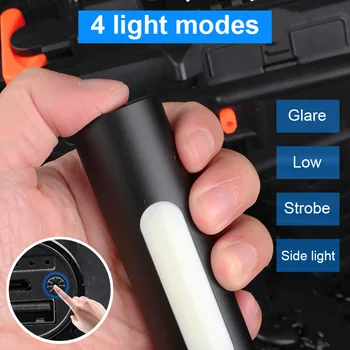 WasaFire XPE Mini Led Svetilka USB Polnilne COB Multi-funkcionalne Akumulatorska Delovna Svetloba Zoom 4 Načini Moči Banke Baklo