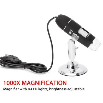 Wholesale1600X Mega slikovnih Pik 8 LED Digitalni USB Mikroskop Microscopio Lupo Elektronski Stereo USB-Endoskop Fotoaparat