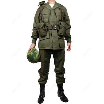 WW2 Vietnamske vojne ZDA TCU jakna in hlače padalec enotno tri generacije vojne reenactments in oprema