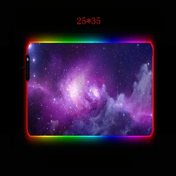 XGZ Zvezdnato Luna Velika, USB, Žična Zatemniti LED RGB Razsvetljava Iger na srečo Igralec Mousepad Namizje Tipkovnice, Miši Mat za Računalnik Prenosnik