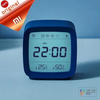 Xiaomi Budilka Bluetooth Digitalni Termometer, Temperaturo in Vlažnost Spremljanje Mehko Noč Light 3 V 1 Delo z Mijia App