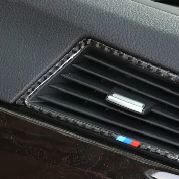 Za BMW F10 Serije 2011-2017 Auto Avto Notranje zadeve Nadzorni Plošči Levo/Desno klimatska Naprava Vtičnico Okvir Pokrova Nalepke iz Ogljikovih Vlaken