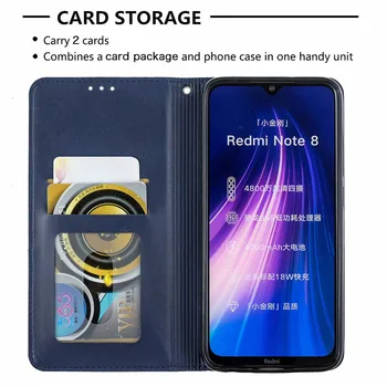 Za Funda Xiaomi Redmi Opomba 8 torbica Za Xiomi Redmi Opomba 8 Pro Note8 Coque Luksuzni Magnetni Denarnica Usnje Flip Telefon Kritje Moški