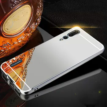 Za Huawei P20 Pro Primeru Zrcalni Aluminij Metal Odbijača Težko PC Hrbtni Pokrovček Za Čast 20-IH MAR-LX1H Primeru na Čast 9X Premium STK 