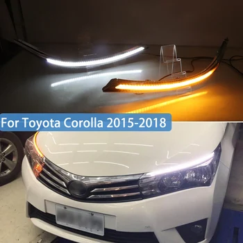 Za Toyota corolla - 2019 LED DRL Smerniki Obrvi Dnevnih Luči za meglo svetilko Z Izhajajo dinamično Rumena Vključite Opozorilne