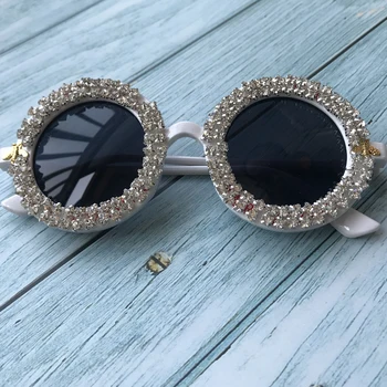 Ženske Krog Diamond sončna Očala Čebele Srčkan Odraslih Očala Bele Barve sončna Očala Spodbujanje Eyeglass UV400