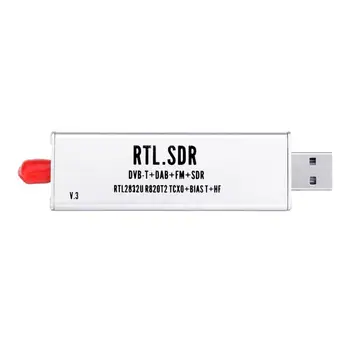 0,1 MHz-1.7 GHz TCXO RTL SDR Sprejemnik R820t2 USB RTL-SDR Ključ z za 0,5 ppm TCXO SMA MJZSEE A300U Tester - Srebrna