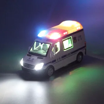 1:32 Simulacije Ambulante Model Zlitine Potegnite Nazaj Otroke, Igrače, Avto Prave Licence za Zbirko Darilo Policijskih Specialnih vozil Otroci