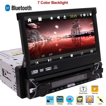 1 din avto stereo Bluetooth Avto DVD Predvajalnik, GPS Navigacijo, avtoradio 7 palčni Kapacitivni Zaslon na Dotik Vodja Enote za Podporo AM/FM, USB/SD