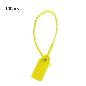 100 kozarcev za Enkratno uporabo Plastičnih Pull-Tite Varnosti Tesnila Signalizacije, Označenih Self Ključavnice