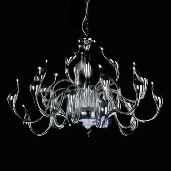 12/18/24 Glave Art Deco Evropske Sveča Kovinski LED Swan Lestenci Strop Spalnico, dnevno Sobo, Moderno Dekoracijo G4 Razsvetljavo