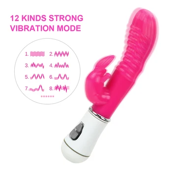 12 Hitrosti Dildo, Vibrator Klitoris Stimulator Ženski Masturbator Rabbit Vibrator Vagine, G-spot Massager Sex Igrače Za Ženske