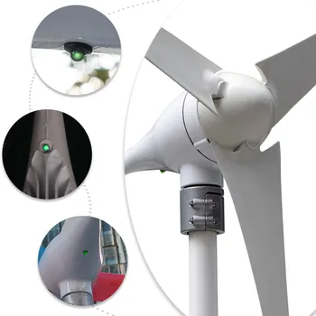 12V 24V AC 600W Vodoravni Osi Wind Turbine Generator Kit Mikro Domov Moč Vetrnica Z indikatorska Lučka Prostega MPPT Krmilnik