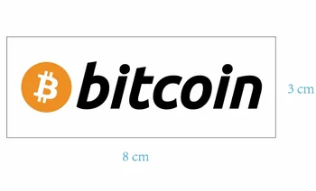 160pcs/veliko 8x3cm bitcoin logotip nalepke, samolepilne cryptocurrency oznako, Artikel Št.FS20