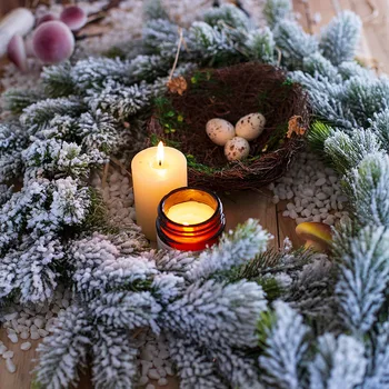 180 cm Božič Cedre s trte Umetno venec Rastline dekor cvetlični simulacije borovih iglic Praznično rekviziti namizno dekoracijo