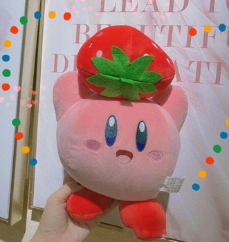 1PC Japonske Anime Zvezda Kirby Plišastih Lutka Spalno Blazino Risanka Jagode Ljubezen Slog Kirby Polnjene Plišastih Igrač za Otroke Dekle Darilo