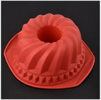 1PCS 9 palčni 3D kruh torto ploščo DIY silikonski spiralno pot torto plesni velikih pecilni pan torto peko orodja
