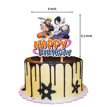 1set Naruto Uzumaki Baloni Uchiha Sasuke Happy Birthday Balon Banner Torto Pokrivalo Baby Tuš Anime Stranka Dekoracijo Otroci Igrače