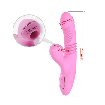 2 V 1, Vibratorji za Ženske Točko G Klitoris Sextoy Ženski Phalos Ženski Klitoris Sesalna Klitoris Bedak Nastavek Vibrator Sex Shop