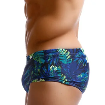 2020 Listov Tiskanje Moške Plavati Kratek Bikini Gay Kopalke Moški Nepremočljiva Plavanje Dostopi Surf Poletje Plaža Hlače Seksi Kopalke, kratke Hlače