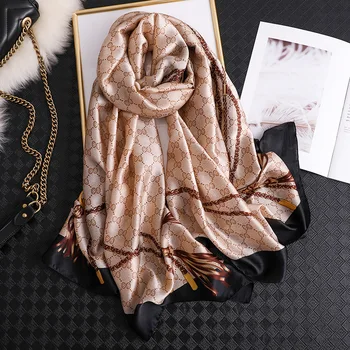 2020 Luksuzne blagovne Znamke v Novo Poletje Ženske Svileni Šal Plažo, oblačila Hidžab Šali in Obloge Ženski Foulard Echarpe Oblikovalec Ruta Brezplačna dostava
