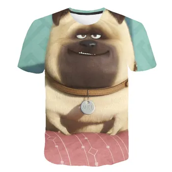 2020 Luštna 3D Cartoon Pes Majica s kratkimi rokavi otroci obleke Poletje Kratek Natisnjeni Živali t-shirt Fantje Smešno Najstnik Otroci Vrhovi O-Vratu