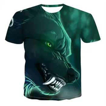 2020 Moške Novo Osebno T-Shirt Živali Natisni T-Shirt 3D moška T-Shirt Novost Živali Vrhovi T-Shirt za Moške Kratek Rokav