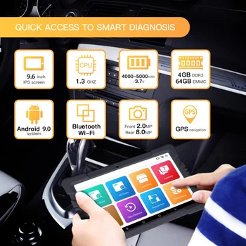 2020 NexzDAS Pro Bluetooth 10palčni Tablet Celoten Sistem Auto Diagnostično Orodje, Strokovno OBD2 optični bralnik s TPMS/ABS/EPB/SAS/DPF